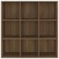 Preview: Bücherschrank Braun Eichen-Optik 98x29x97,5 cm