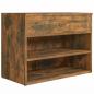 Preview: Schuhbank Räuchereiche 60x30x45 cm Holzwerkstoff