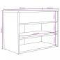 Preview: Schuhbank Braun Eichen-Optik 60x30x45 cm Holzwerkstoff