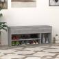 Preview: Schuhbank Grau Sonoma 105x30x45 cm Holzwerkstoff