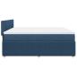 Preview: Boxspringbett mit Matratze Blau 200x200 cm Stoff