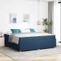 Preview: ARDEBO.de - Bettgestell mit Matratze mit Matratze Blau 200 x 200 cm Stoff