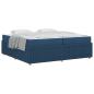 Preview: Bettgestell mit Matratze mit Matratze Blau 200 x 200 cm Stoff