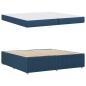 Preview: Bettgestell mit Matratze mit Matratze Blau 200 x 200 cm Stoff