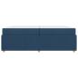 Preview: Bettgestell mit Matratze mit Matratze Blau 200 x 200 cm Stoff