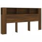 Preview: Kopfteil mit Ablagen Braun Eichen-Optik 200x18,5x104,5 cm
