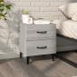 Preview: ARDEBO.de - Nachttisch Grau Sonoma 40x35x47,5 cm