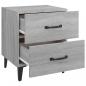 Preview: Nachttisch Grau Sonoma 40x35x47,5 cm