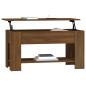 Preview: Couchtisch Braun Eichen-Optik 101x49x52 cm Holzwerkstoff