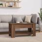 Preview: Couchtisch Braun Eichen-Optik 101x49x52 cm Holzwerkstoff