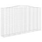Preview: Gabionen mit Hochbogen 6 Stk. 400x50x220/240cm Verzinktes Eisen
