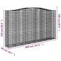 Preview: Gabionen mit Hochbogen 6 Stk. 400x50x220/240cm Verzinktes Eisen