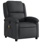 Preview: Massagesessel Relaxsessel Echtleder Schwarz