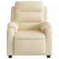 Preview: Massage-Relaxsessel, cremefarbener Stoff