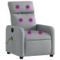 Preview: Massage-Relaxsessel Hellgrau Stoff