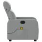 Preview: Massage-Relaxsessel Hellgrau Stoff