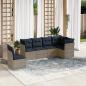 Preview: ARDEBO.de - 6-teiliges Gartensofa-Set mit Kissen, grau, Polyrattan