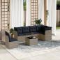 Preview: ARDEBO.de - 7-teiliges Gartensofa-Set mit Kissen, grau, Polyrattan