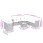 Preview: 10-teiliges Gartensofa-Set mit Kissen, schwarzes Polyrattan