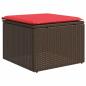 Preview: 10-teiliges Gartensofa-Set mit Kissen, braun, Polyrattan