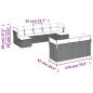 Preview: 10-teiliges Gartensofa-Set mit Kissen, braun, Polyrattan