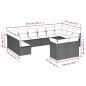 Preview: 12-teiliges Gartensofa-Set mit Kissen, schwarzes Polyrattan