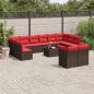 Preview: ARDEBO.de - 13-teiliges Gartensofa-Set mit Kissen, braun, Polyrattan