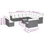 Preview: 14-teiliges Gartensofa-Set mit Kissen, schwarzes Polyrattan