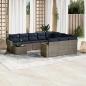 Preview: ARDEBO.de - 11-teiliges Gartensofa-Set mit Kissen, grau, Polyrattan