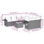Preview: 9-teiliges Gartensofa-Set mit Kissen, schwarzes Polyrattan