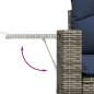 Preview: 4-teiliges Gartensofa-Set mit Kissen, grau, Polyrattan