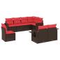 Preview: 8-teiliges Gartensofa-Set mit Kissen, braun, Polyrattan