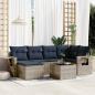 Preview: ARDEBO.de - 7-teiliges Gartensofa-Set mit Kissen, grau, Polyrattan