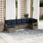 Preview: ARDEBO.de - 7-teiliges Gartensofa-Set mit Kissen, grau, Polyrattan
