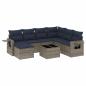 Preview: 8-teiliges Gartensofa-Set mit Kissen, grau, Polyrattan