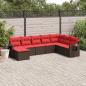 Preview: ARDEBO.de - 8-teiliges Gartensofa-Set mit Kissen, braun, Polyrattan