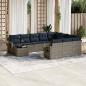Preview: ARDEBO.de - 11-teiliges Gartensofa-Set mit Kissen, grau, Polyrattan