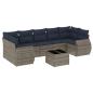 Preview: 8-teiliges Gartensofa-Set mit Kissen, grau, Polyrattan