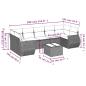 Preview: 8-teiliges Gartensofa-Set mit Kissen, braun, Polyrattan
