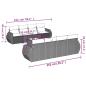 Preview: 9-teiliges Gartensofa-Set mit Kissen, grau, Polyrattan
