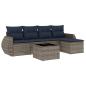 Preview: 6-teiliges Gartensofa-Set mit Kissen, grau, Polyrattan