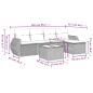 Preview: 6-teiliges Gartensofa-Set mit Kissen, braun, Polyrattan