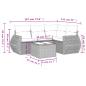 Preview: 5-teiliges Gartensofa-Set mit Kissen, schwarzes Polyrattan