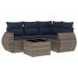 Preview: 5-teiliges Gartensofa-Set mit Kissen, grau, Polyrattan