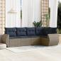 Preview: ARDEBO.de - 5-teiliges Gartensofa-Set mit Kissen, grau, Polyrattan