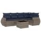 Preview: 6-teiliges Gartensofa-Set mit Kissen, grau, Polyrattan