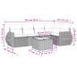 Preview: 6-teiliges Gartensofa-Set mit Kissen, grau, Polyrattan