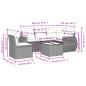 Preview: 6-teiliges Gartensofa-Set mit Kissen, grau, Polyrattan
