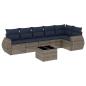 Preview: 7-teiliges Gartensofa-Set mit Kissen, grau, Polyrattan