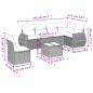 Preview: 7-teiliges Gartensofa-Set mit Kissen, schwarzes Polyrattan